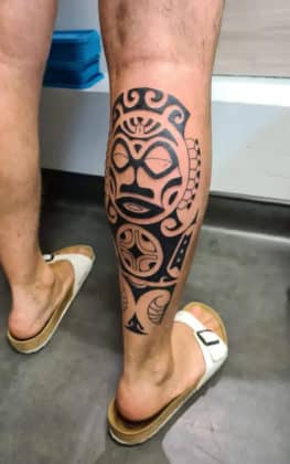 Tatouage Tribal Mollet Homme