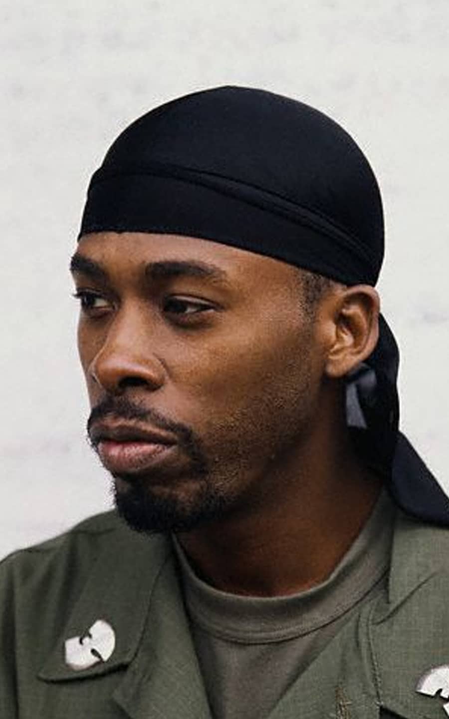 Durag Lot De 2 Bandages à Longue Queue En Soie Durag 360 Vagues Larges Sangles Pirate Perte De Cheveux Chimio Bandana Pour Homme Et Femme Hip-hop Et Décoration Quotidienne (noir, Rouge Vin