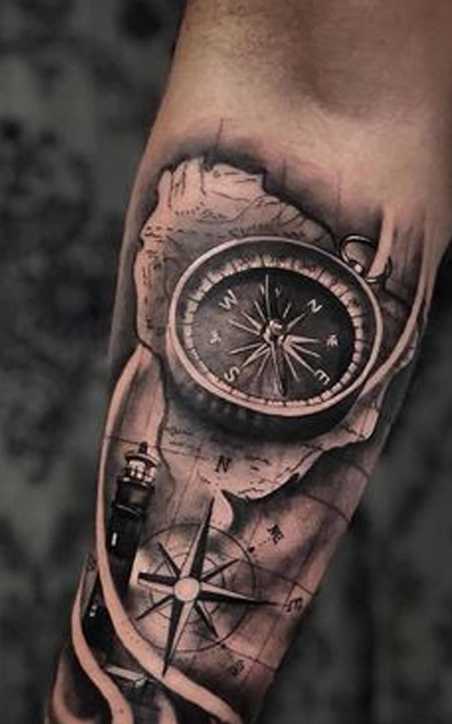 Tatouage Homme Avant Bras Boussole