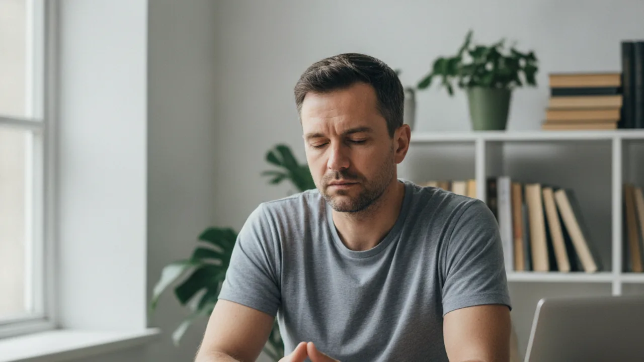 Homme fatigué par la charge mentale du quotidien